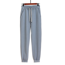 Autumn comfortable 100% cotton whole sale  Ladies solid jogger pants